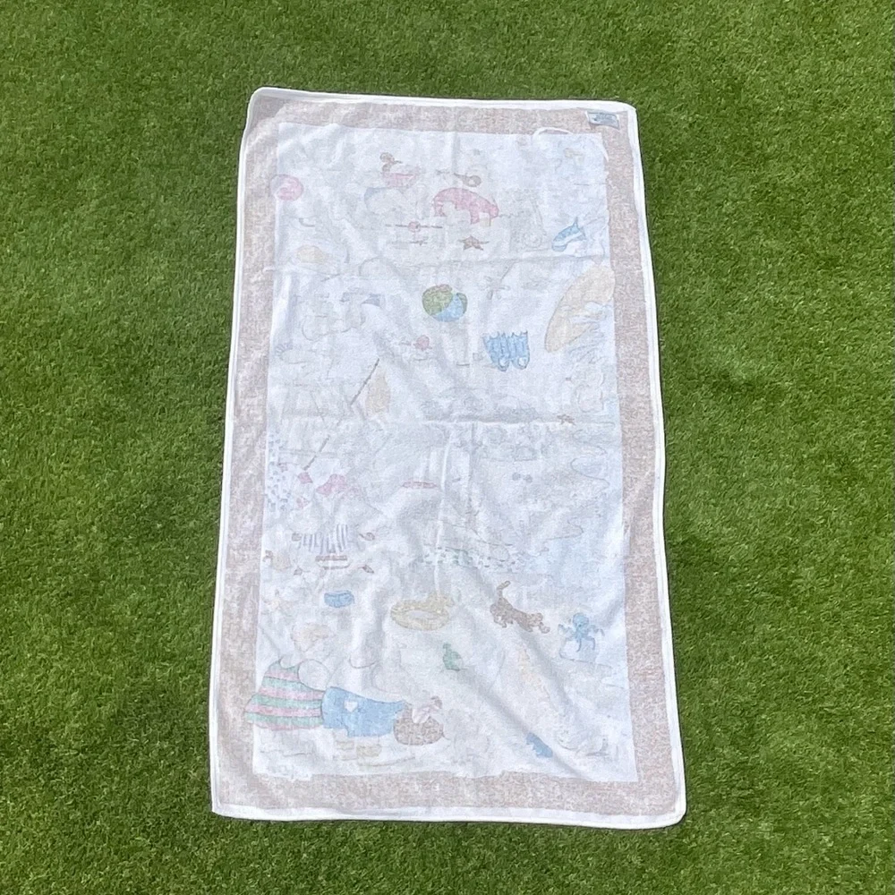 Vintage 1980s Cartoon Beach Towel